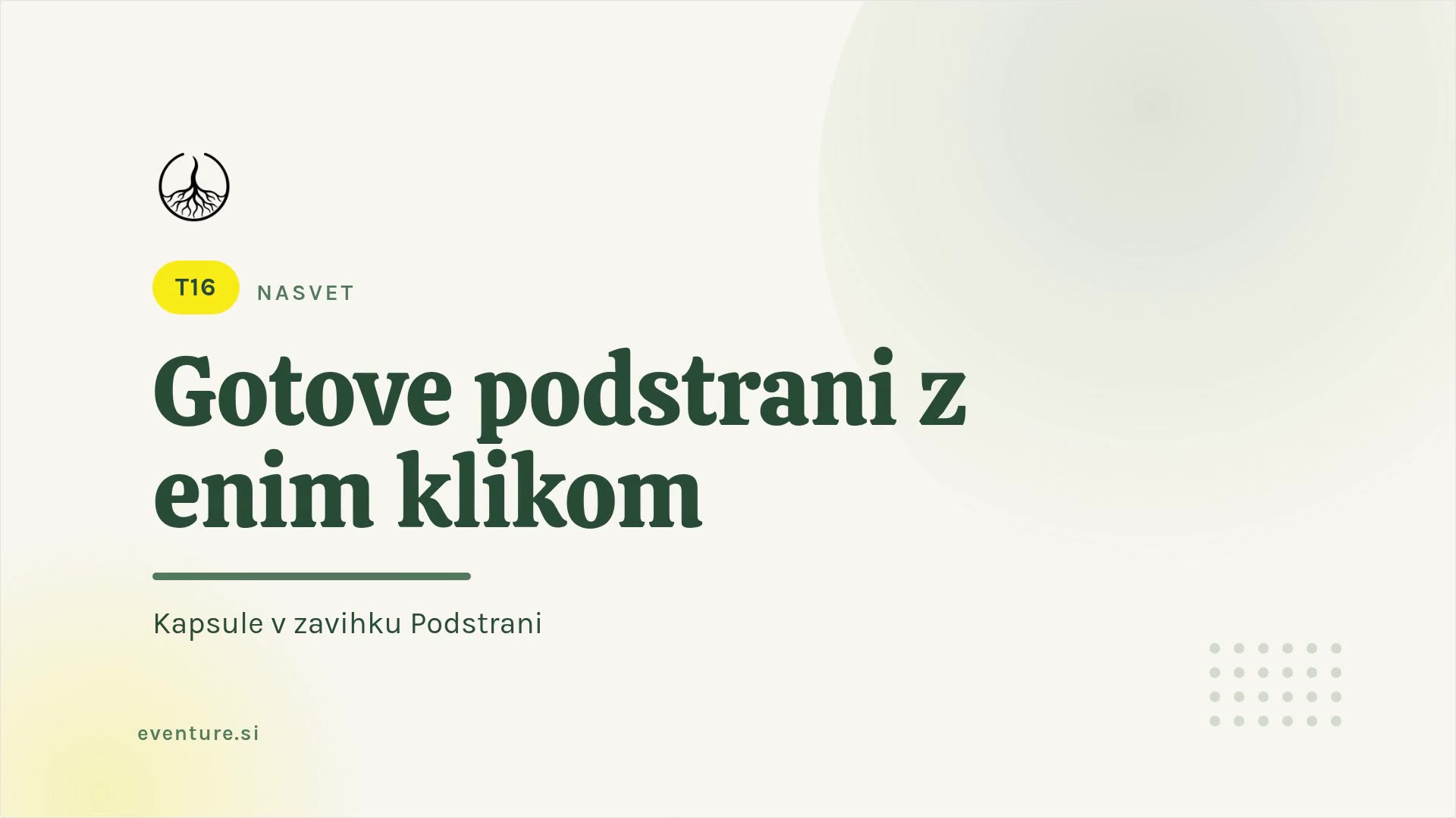 Savjet: gotove podstranice jednim klikom